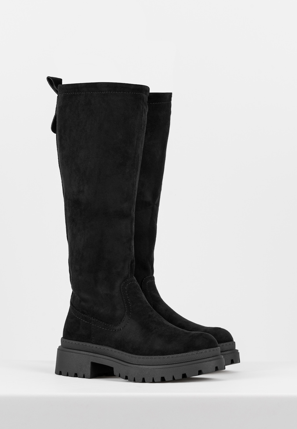 WJS czarne kozaki damskie do kolan na masywnej podeszwie WJS45019-61 Widok 2