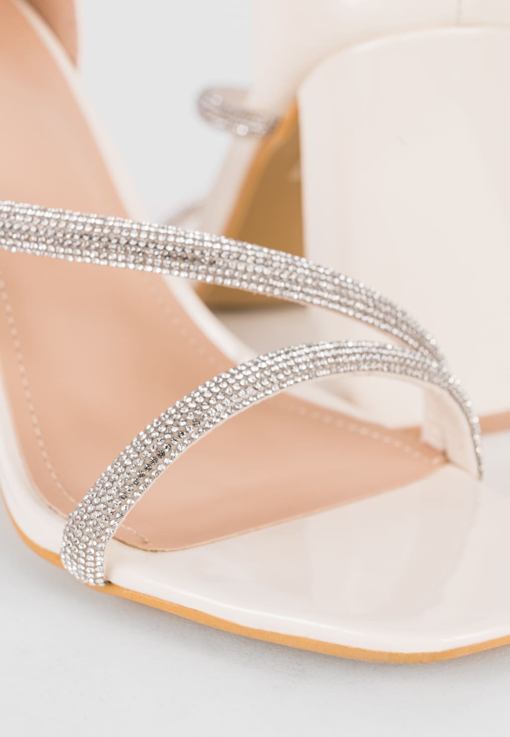 WJS beżowe sandały damskie z kryształkami WJS74051-34 Widok 4