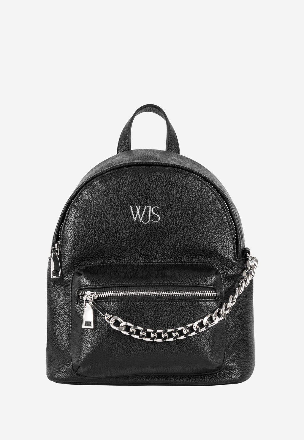 WJS czarny plecak ze srebrnym łańcuchem WJS90010-51 Widok 1