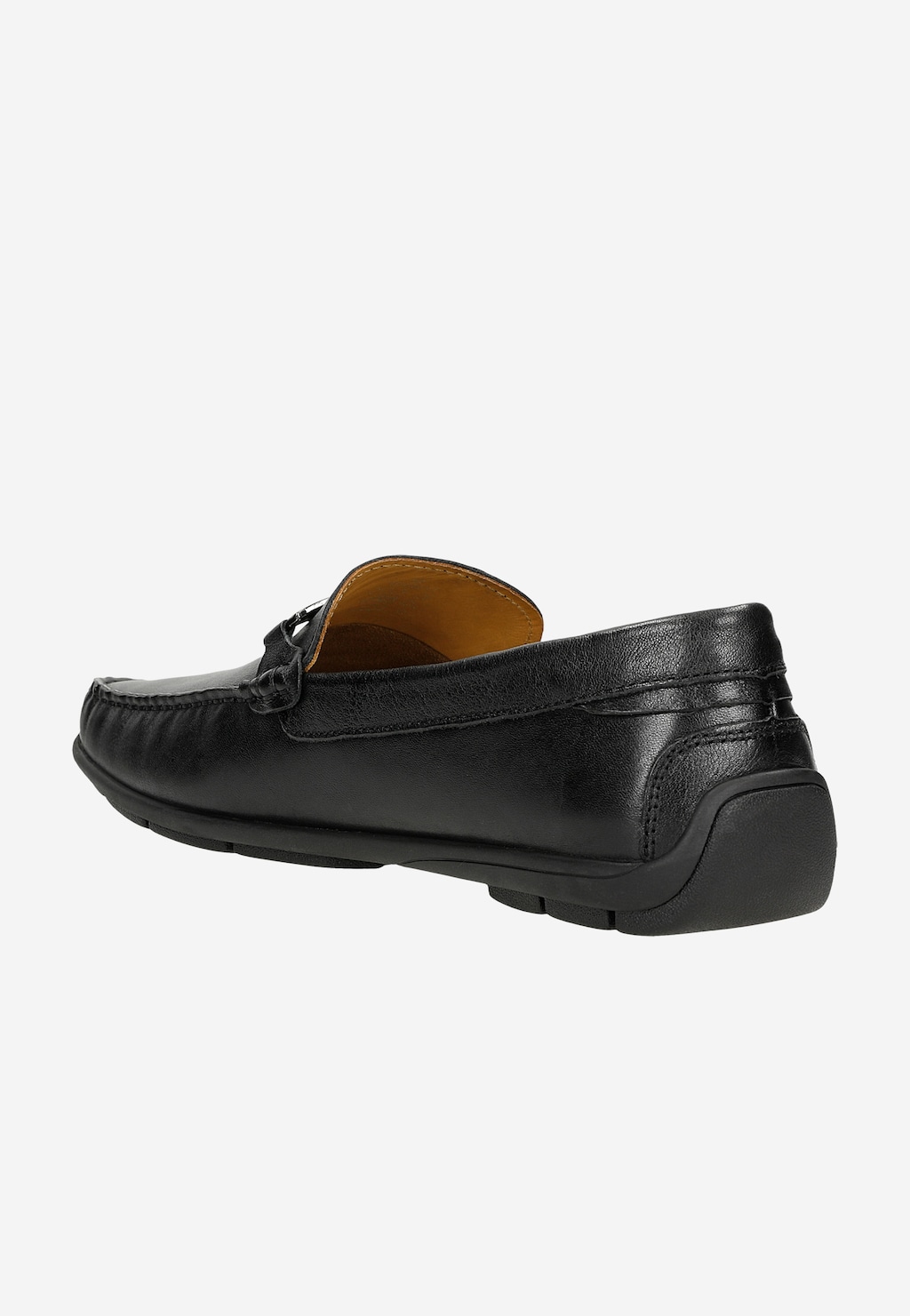 Mokasyny męskie z naturalnej skóry licowej z metalową ozdobą 10102-51 Widok 4