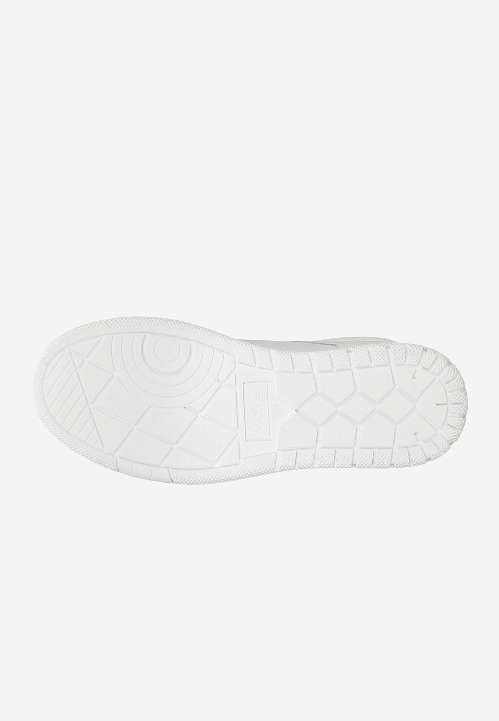 Białe klasyczne trampki damskie ze skóry licowej 46231-59 Widok 6