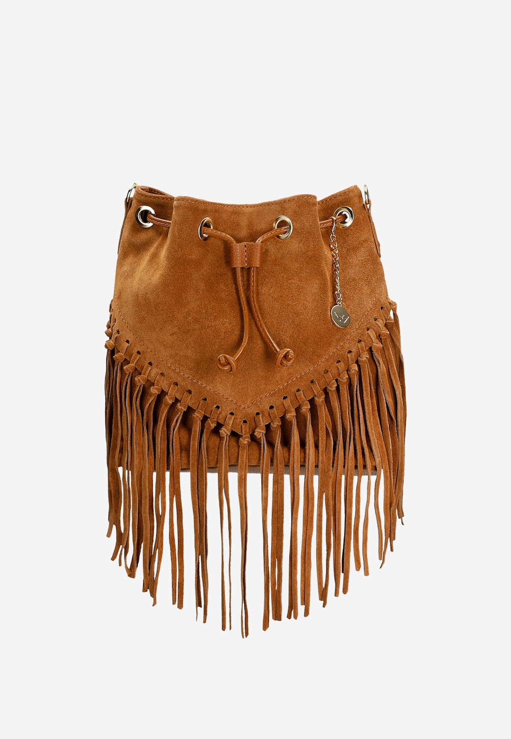 Malá světle hnědá dámská kabelka s třásněmi 80307-63 Widok 2