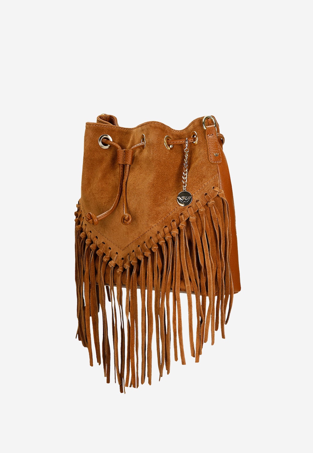 Malá světle hnědá dámská kabelka s třásněmi 80307-63 Widok 3