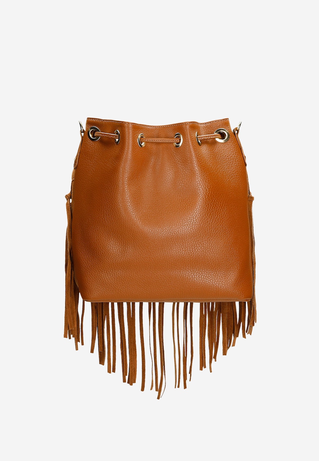 Malá světle hnědá dámská kabelka s třásněmi 80307-63 Widok 4