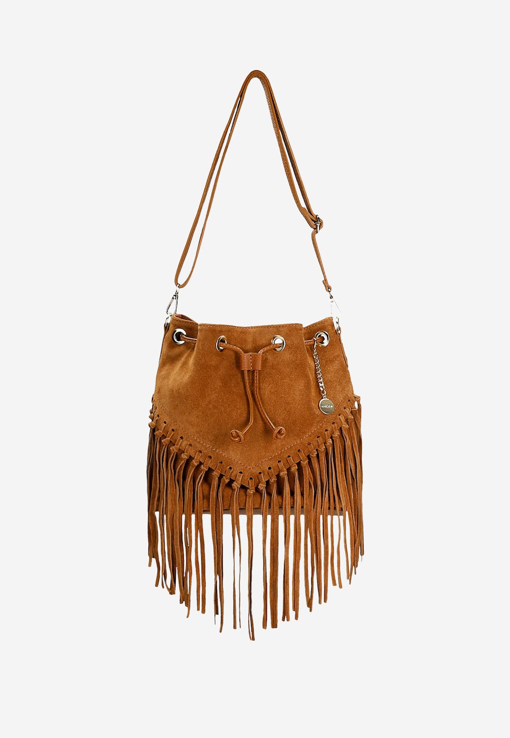 Malá světle hnědá dámská kabelka s třásněmi 80307-63 Widok 5