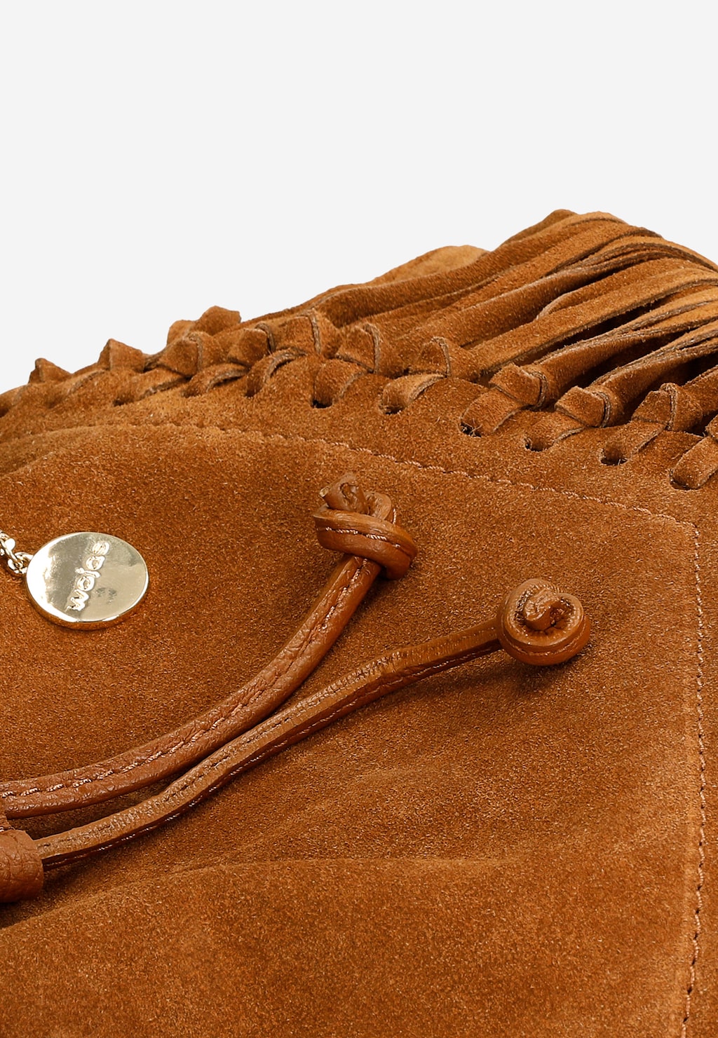 Malá světle hnědá dámská kabelka s třásněmi 80307-63 Widok 7