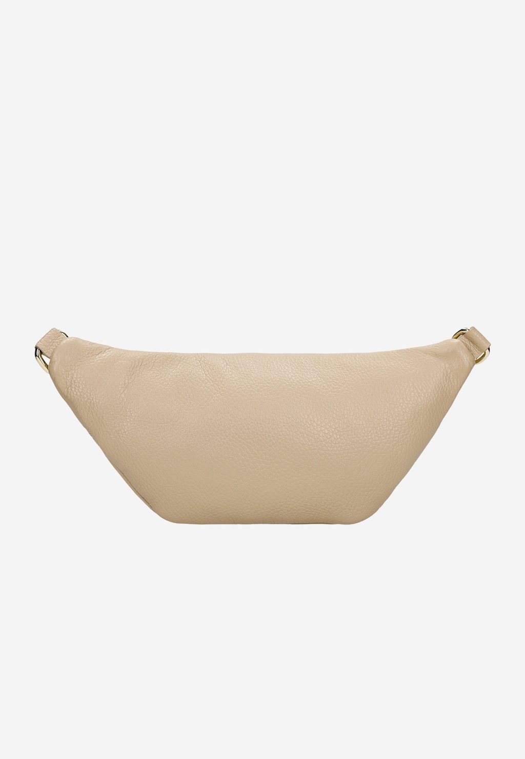 Béžová kožená dámská ledvinka se zlatými detaily 80301-54 Widok 3