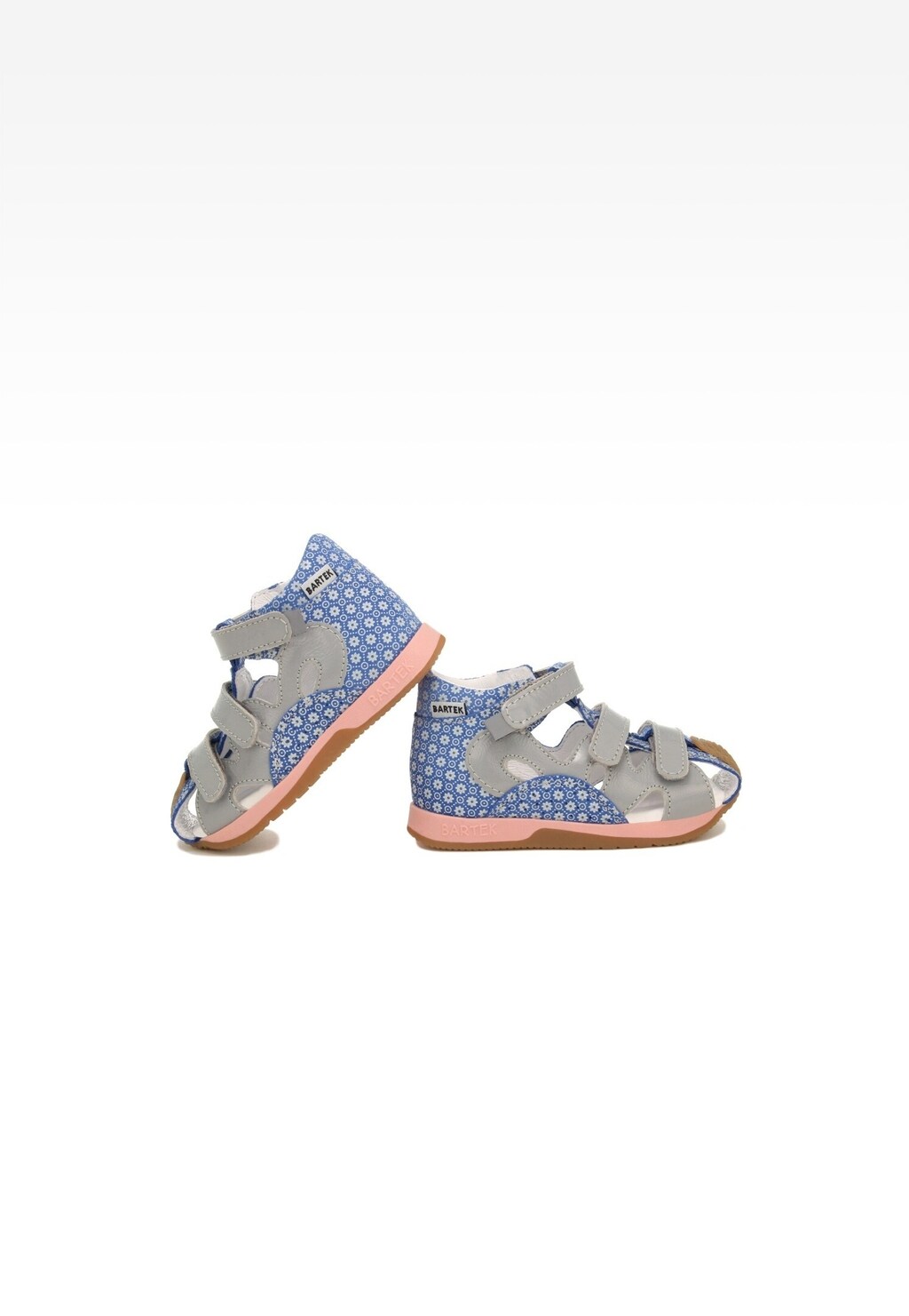 Sandále BARTEK 81021-005, pre dievčatá, modro-sivé Widok 8