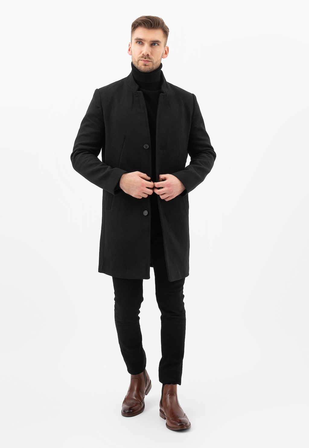 Brązowe botki męskie 8156-72 Widok 1