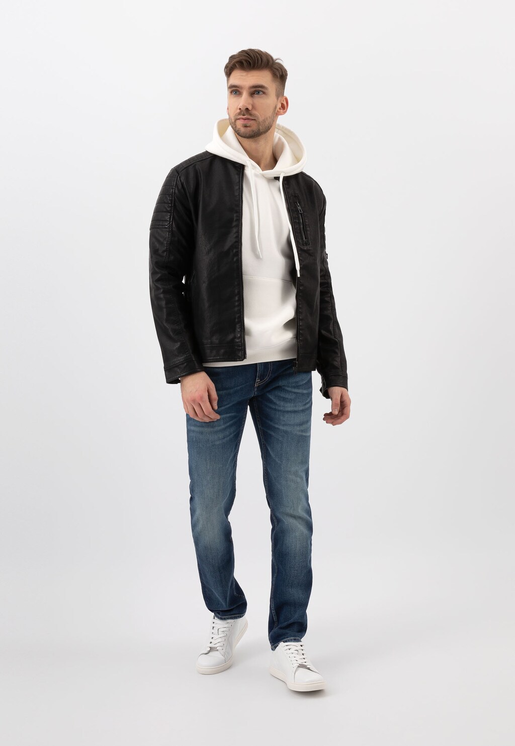 Białe sportowe półbuty męskie 9060-59 Widok 1