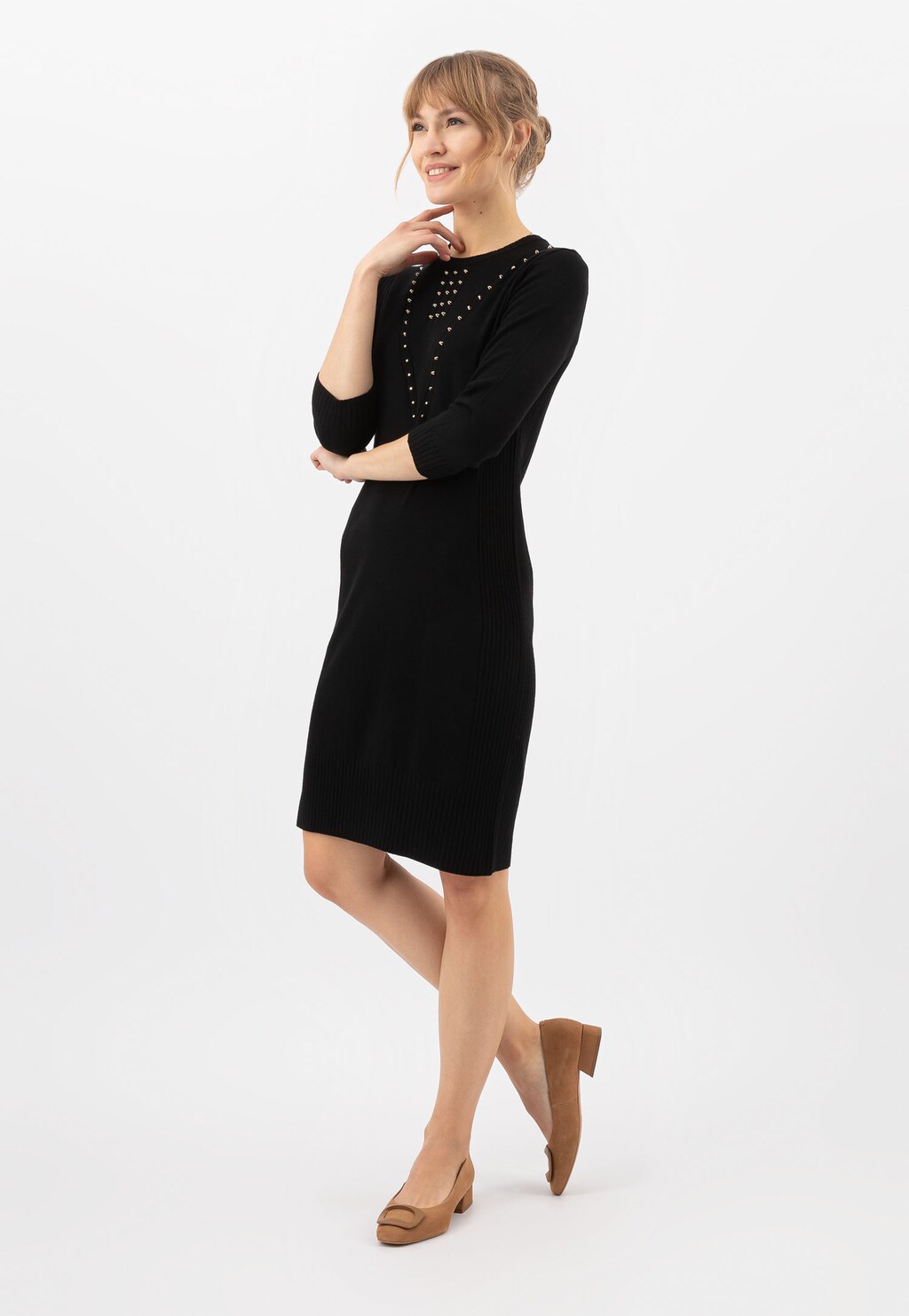 Vkusné nízke lodičky v neutrálne béžovej farbe 35069-64 Widok 1