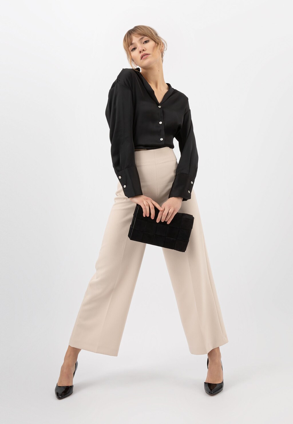 Čierne elegantné dámske lodičky lakované 35096-31 Widok 7