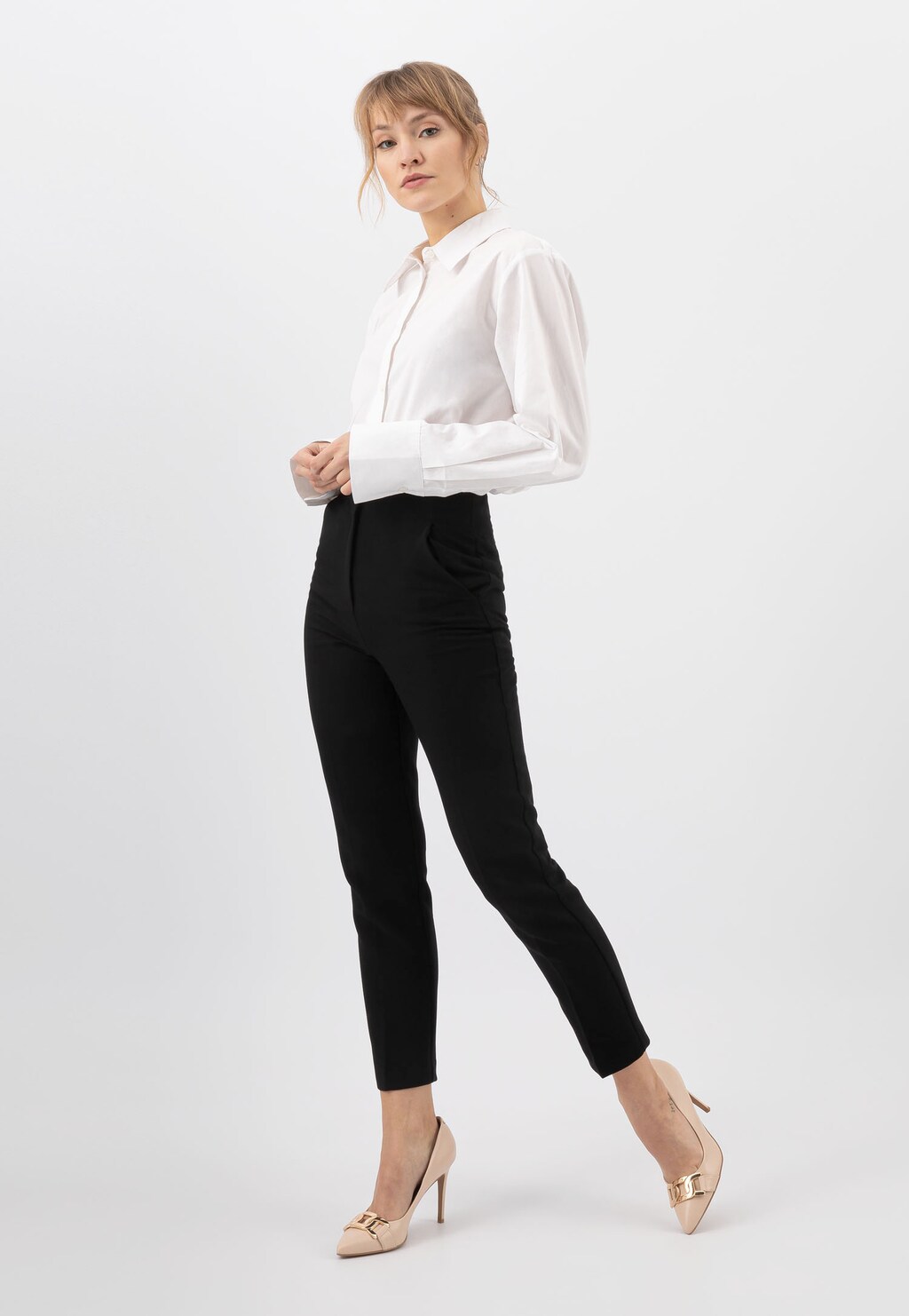 Béžové lodičky dámske ideálne k formálnym outfitom 35102-54 Widok 1