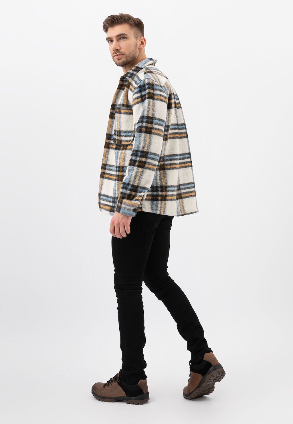 Pánske čižmy z prírodnej kože na bežný deň 10068-93 Widok 9