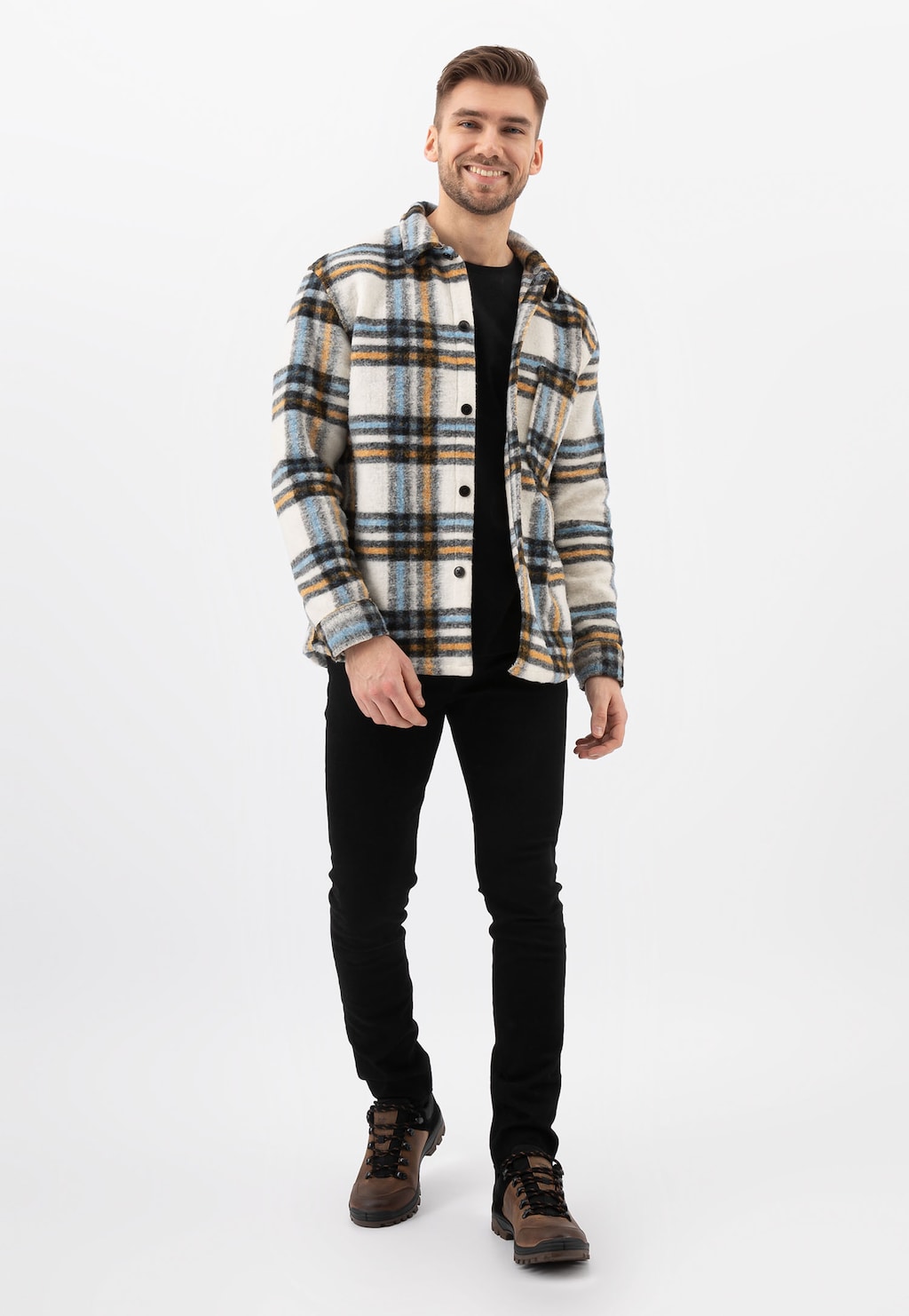 Pánske čižmy z prírodnej kože na bežný deň 10068-93 Widok 1