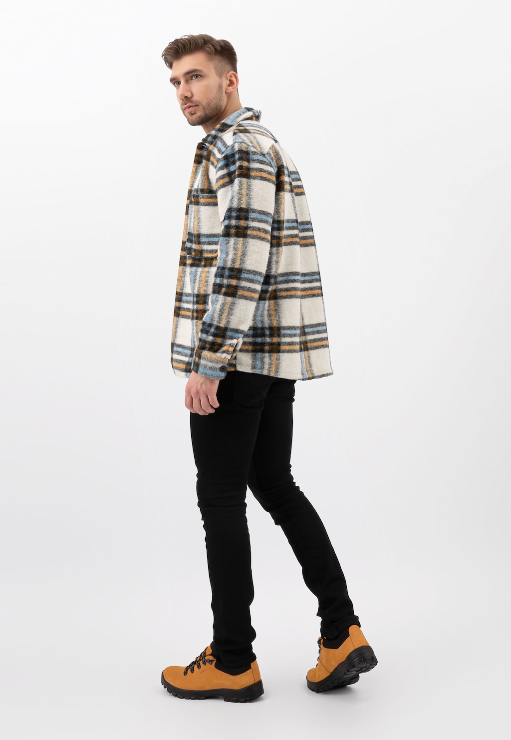 Żółto-czarne półbuty trekkingowe 10069-27 Widok 1