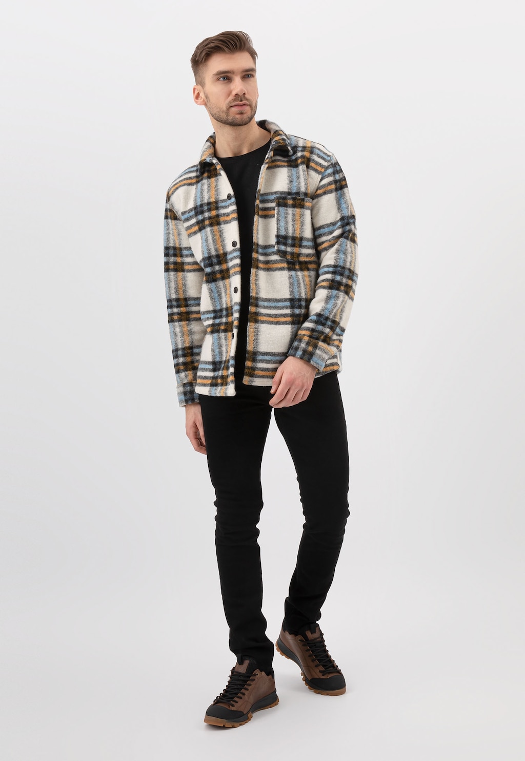 Hnedé kožené poltopánky pánske v športovom štýle 10139-72 Widok 1