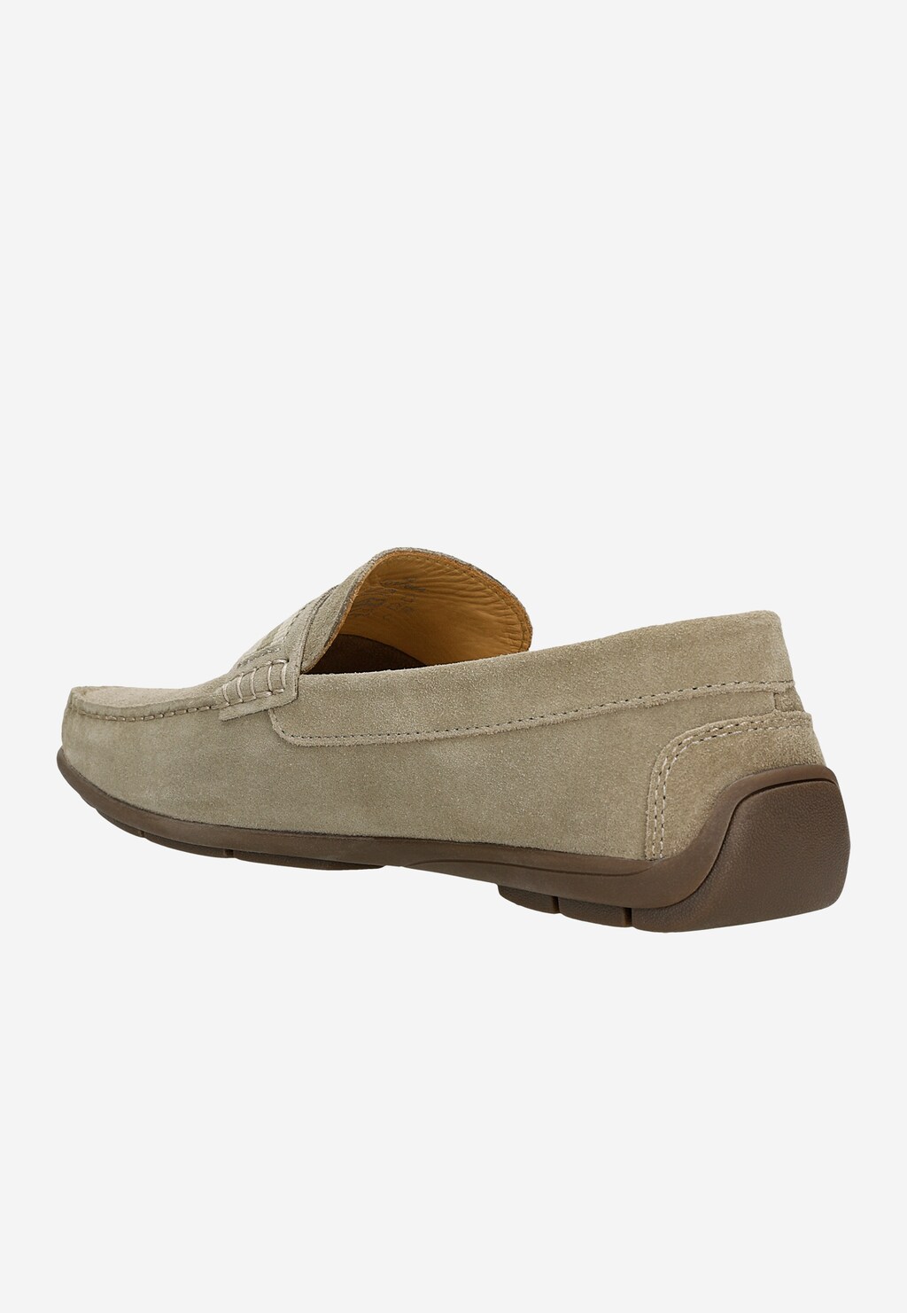 Decentní jarní béžové pánské mokasíny ze štípané kůže 10146-64 Widok 4