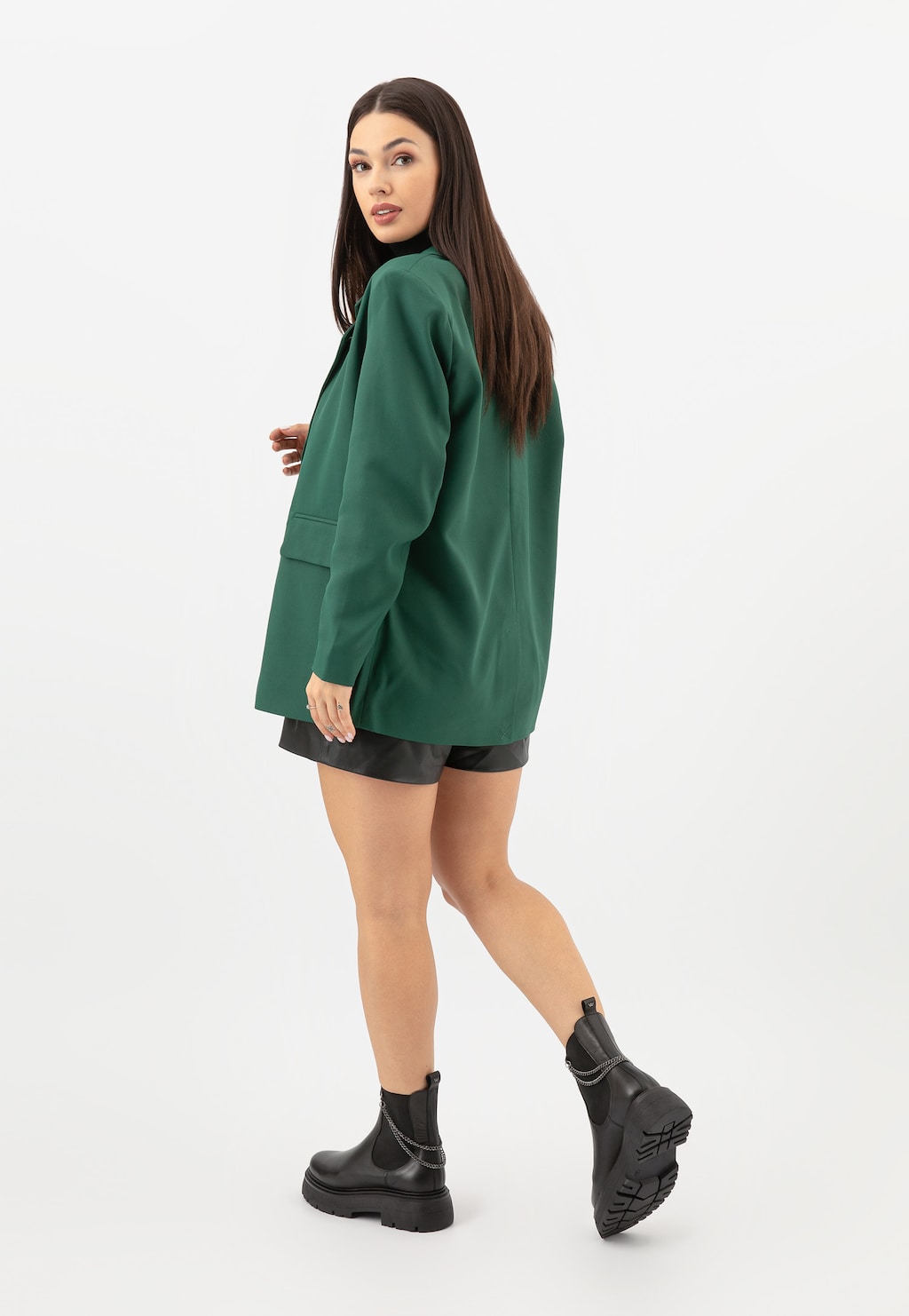 Dámske zimné topánky z lícovej kože so štýlovou retiazkou 55171-51 Widok 7