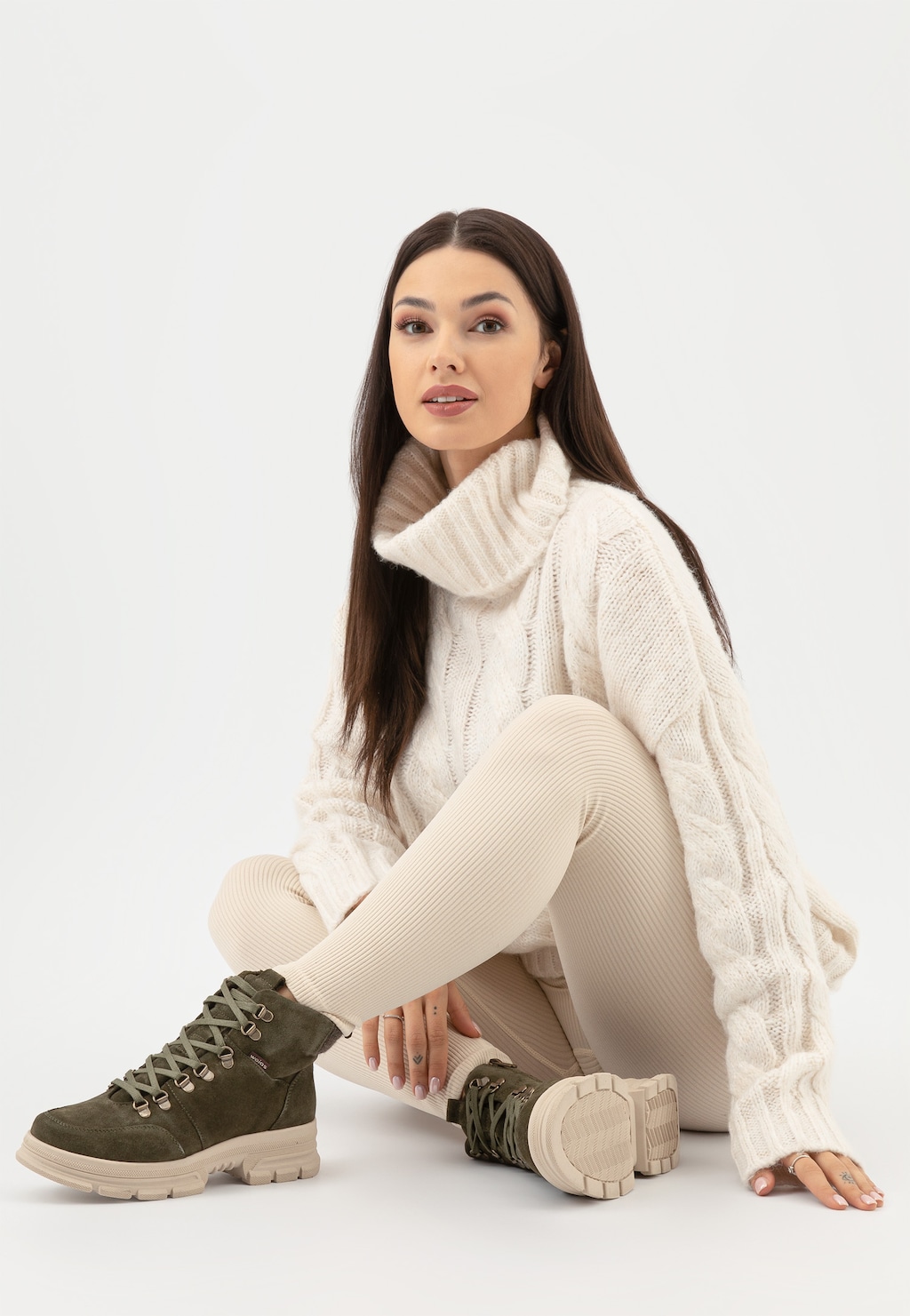 Dámske čižmy na zimu z prírodnej kože zateplené fleecom 64053-67 Widok 7