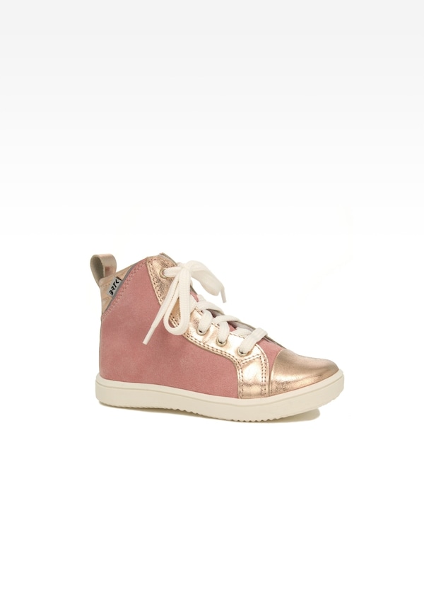Sneakers BARTEK 14359-028, dla dziewcząt, różowo-złoty