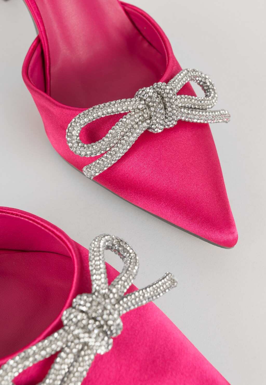 WJS różowe czółenka damskie z błyszczącą kokardką WJS35024-15 Widok 5