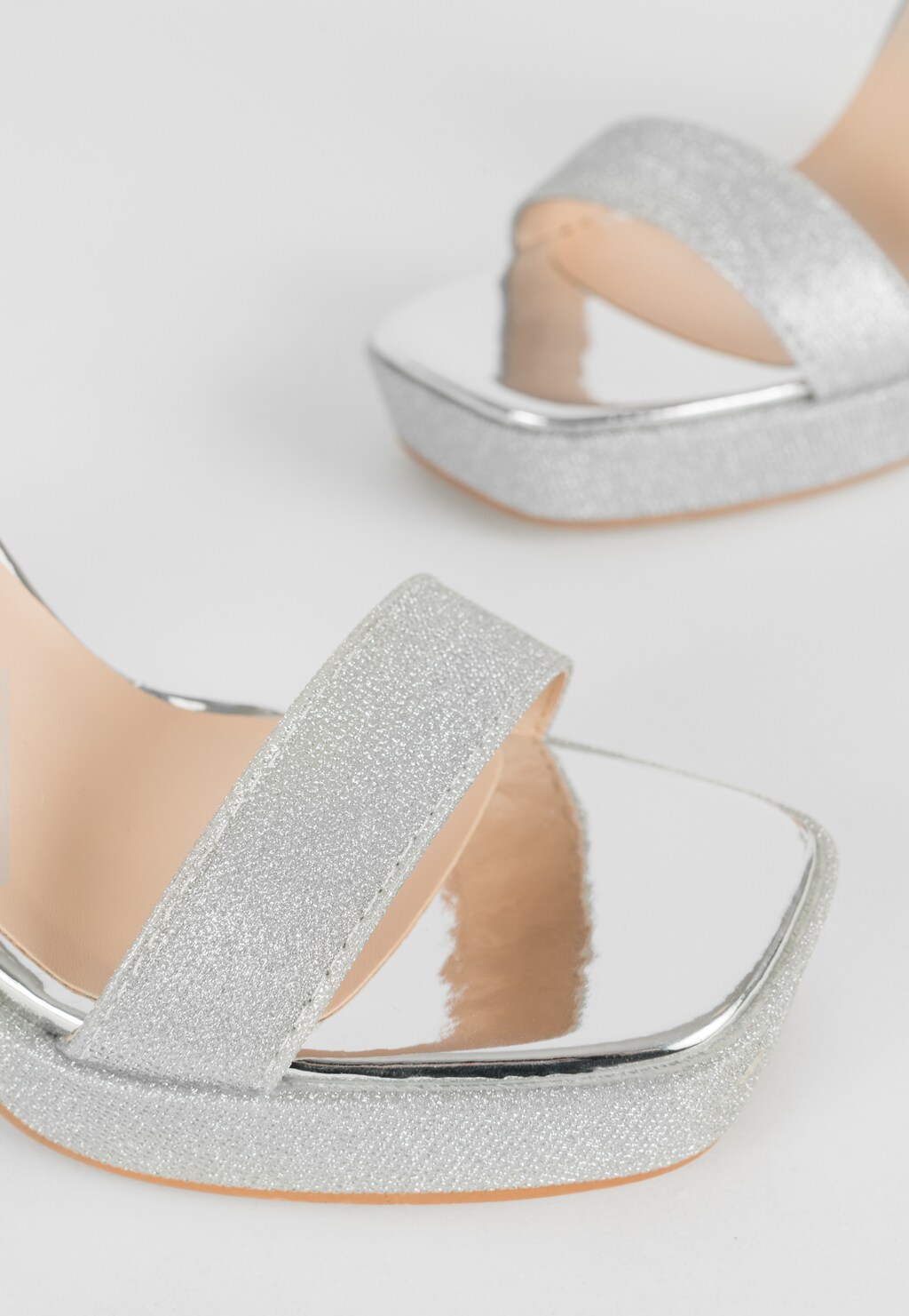 WJS srebrne wysokie sandały damskie na platformie WJS74069-19 Widok 5