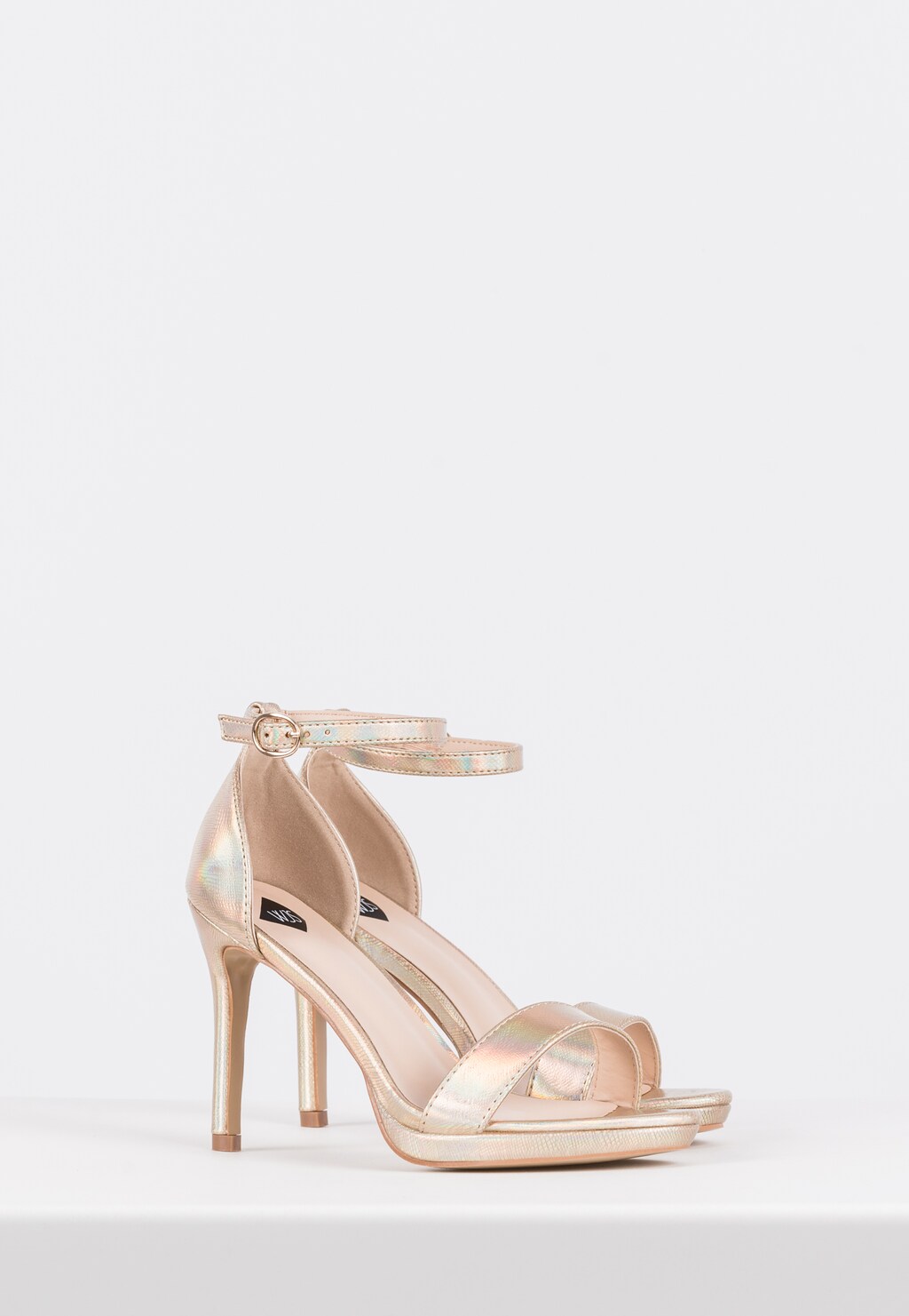 WJS złote holograficzne sandały damskie WJS74072-58 Widok 3