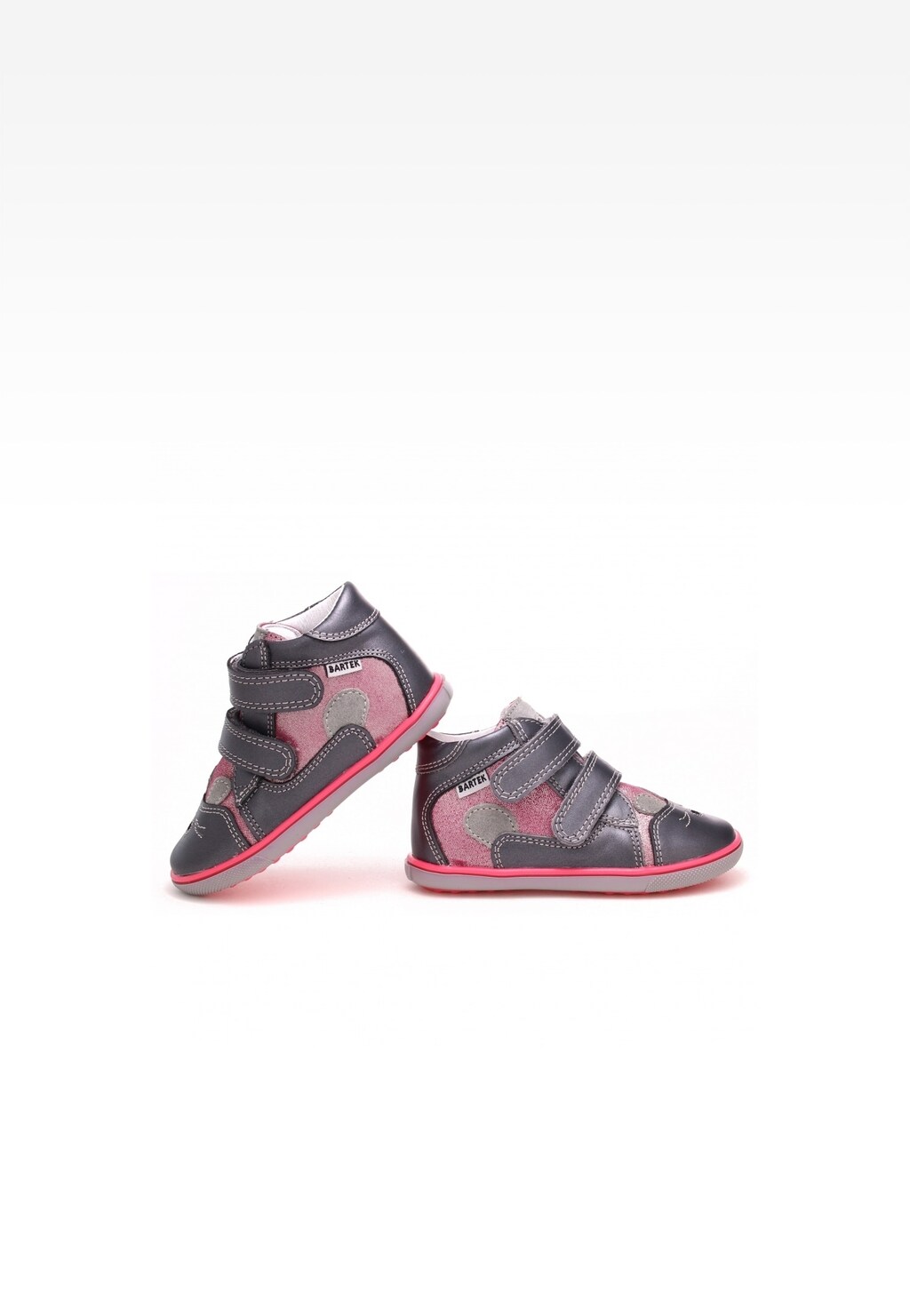 Trzewiki BARTEK 11702-021, dla dziewcząt, szaro-różowy Widok 7
