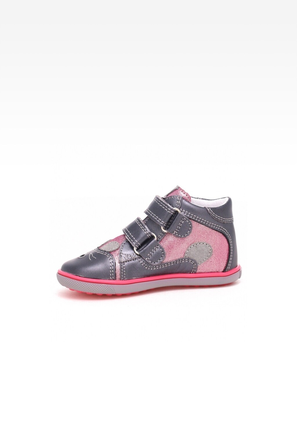 Trzewiki BARTEK 11702-021, dla dziewcząt, szaro-różowy Widok 4