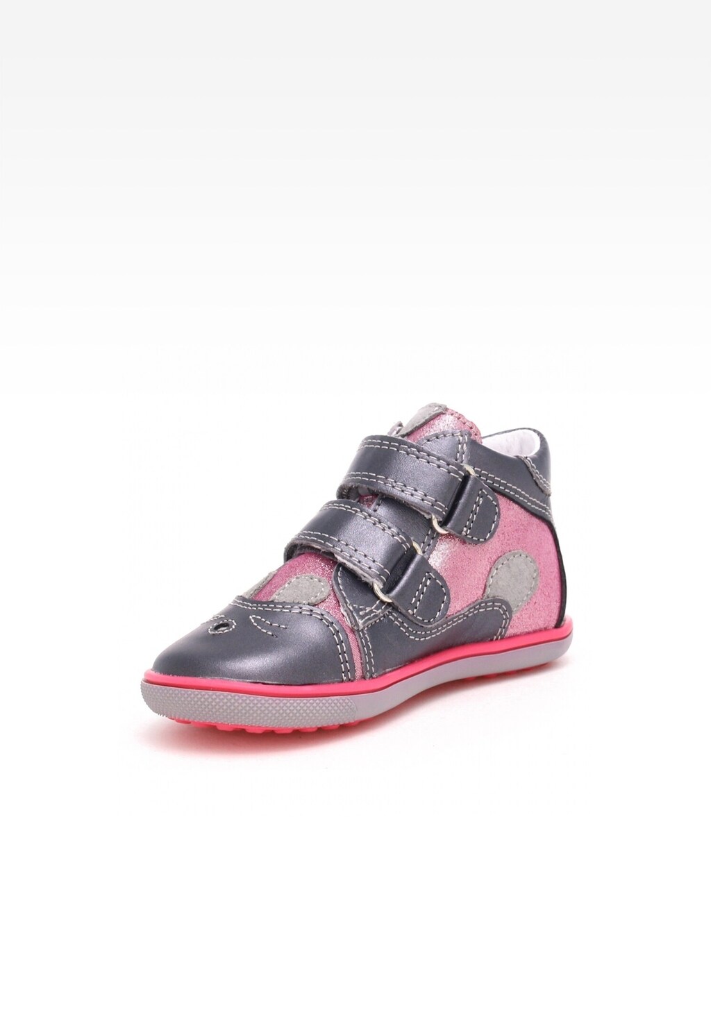 Trzewiki BARTEK 11702-021, dla dziewcząt, szaro-różowy Widok 3