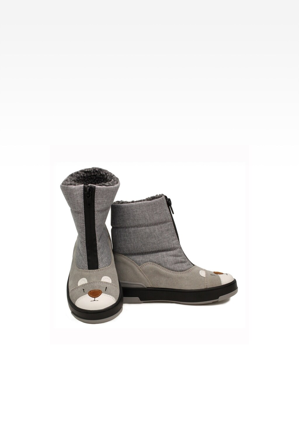 Trzewiki ocieplane BARTEK 14651003, dla chłopców, szary Widok 4