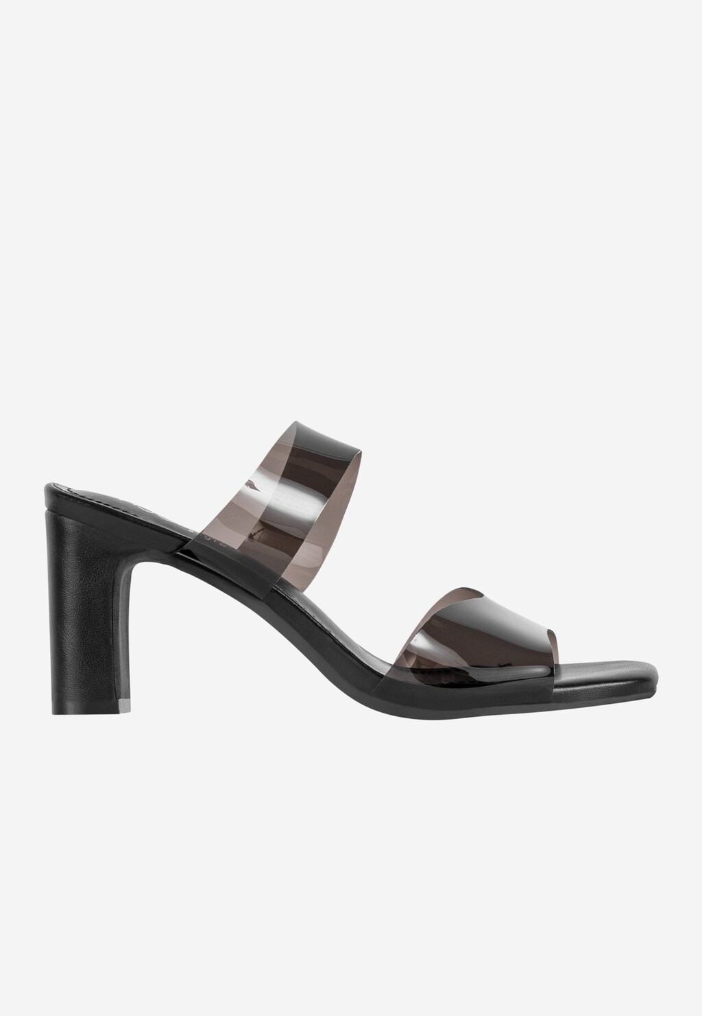 WJS czarne klapki damskie z półprzezroczystymi paskami WJS81062-91 Widok 2