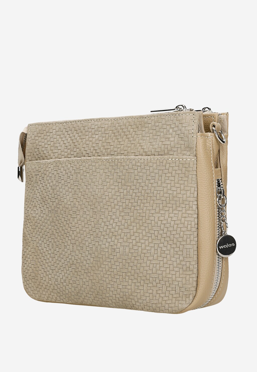 Malá dámska kabelka z béžovej lícovej kože 6854-74 Widok 2