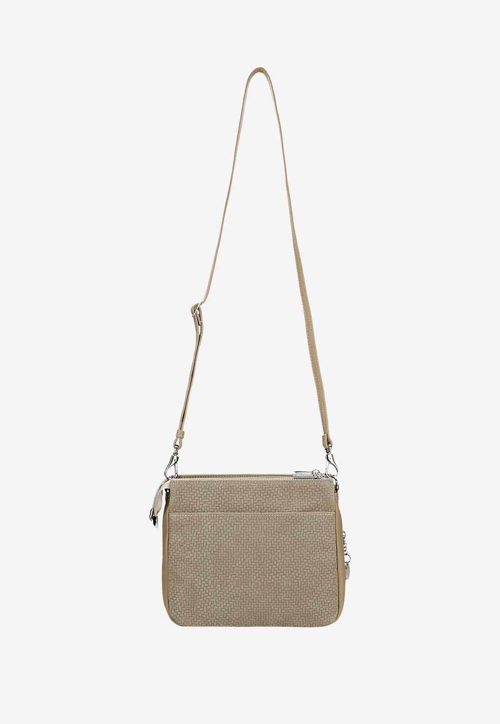 Malá dámska kabelka z béžovej lícovej kože 6854-74 Widok 4