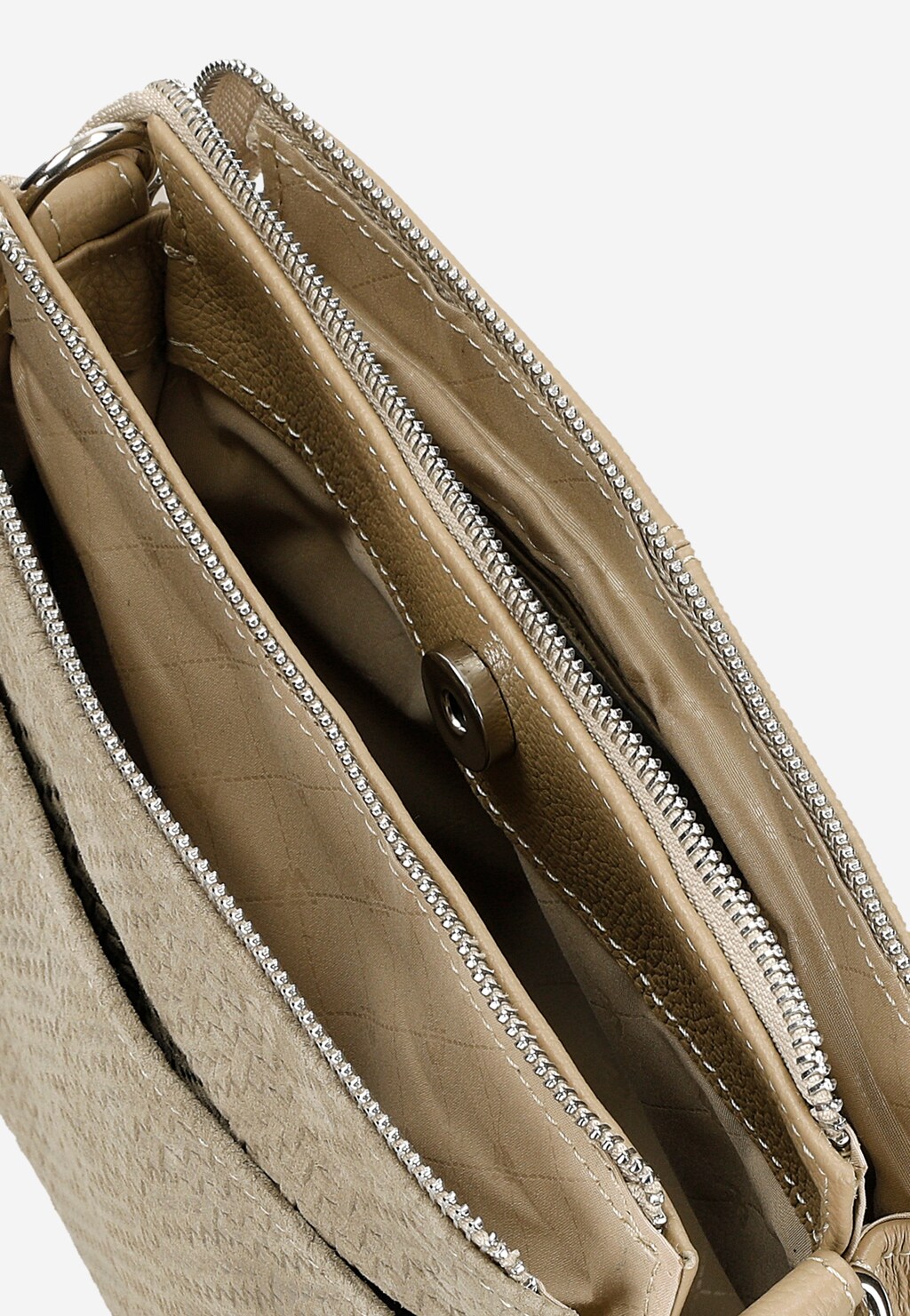 Malá dámska kabelka z béžovej lícovej kože 6854-74 Widok 5