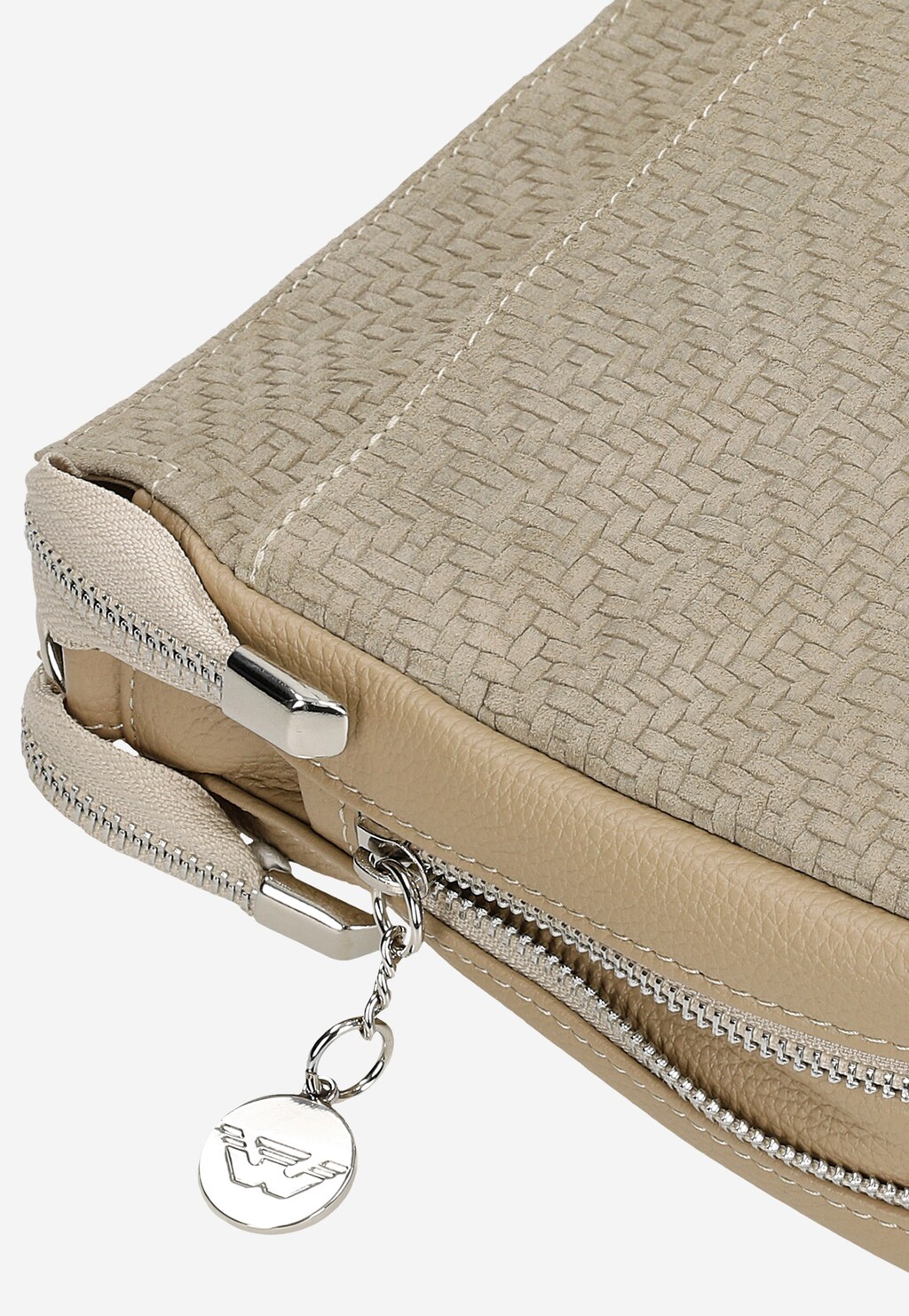 Malá dámska kabelka z béžovej lícovej kože 6854-74 Widok 7