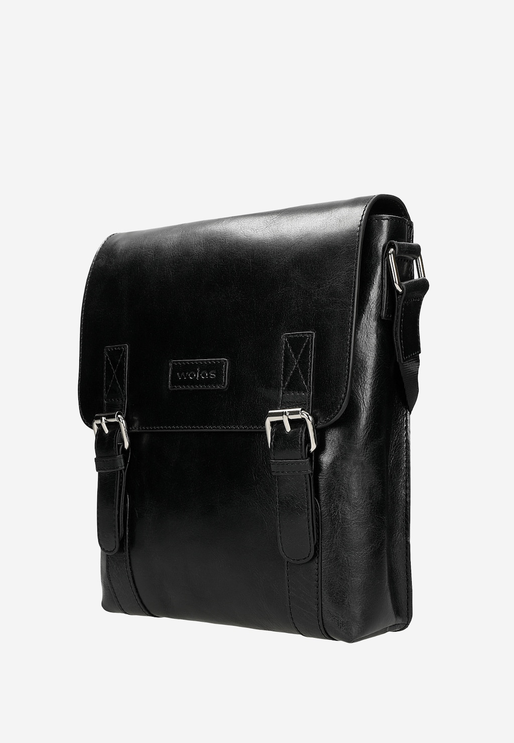 Malá čierna pánska taška z hladkej kože 80355-51 Widok 3