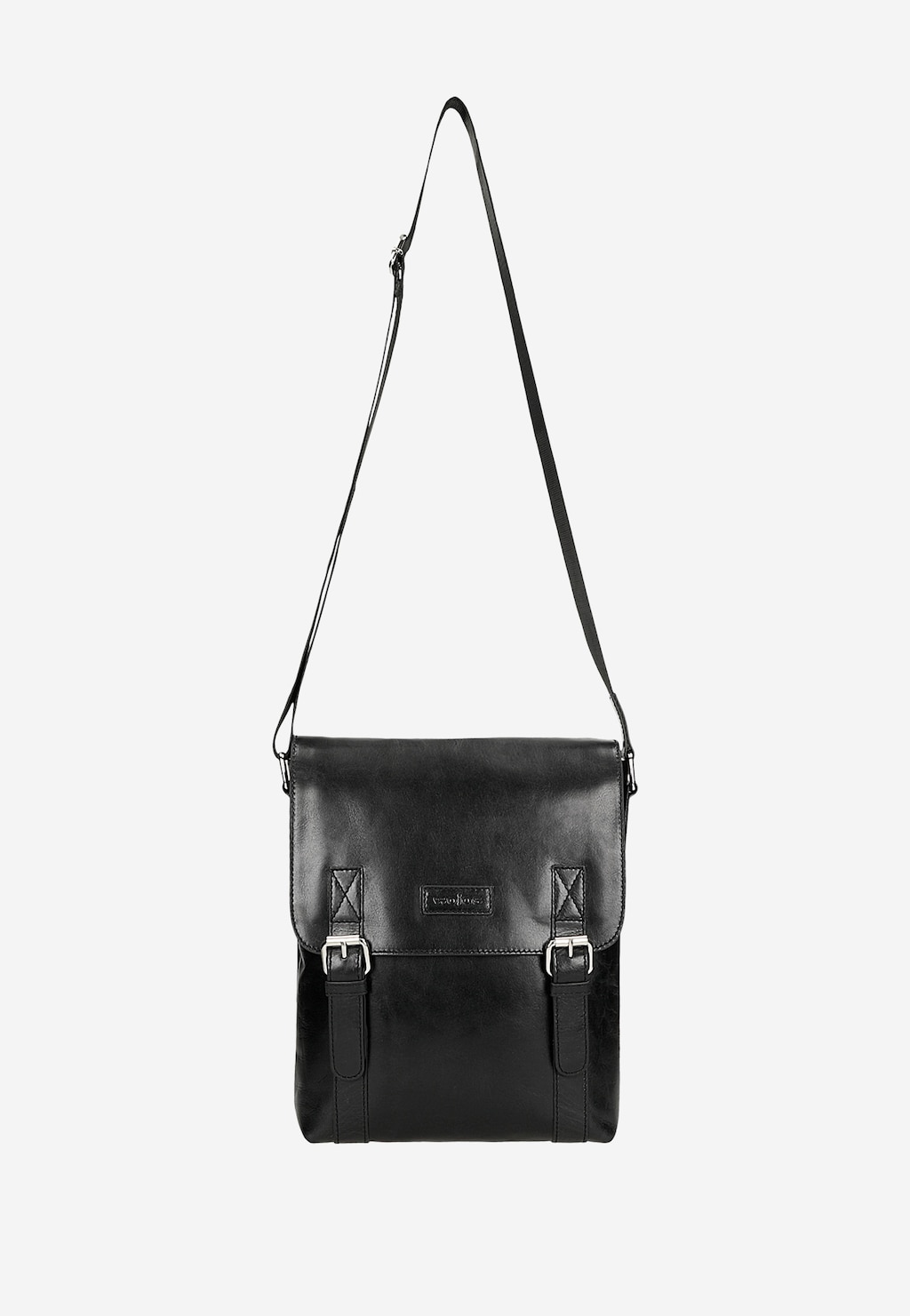 Malá čierna pánska taška z hladkej kože 80355-51 Widok 5