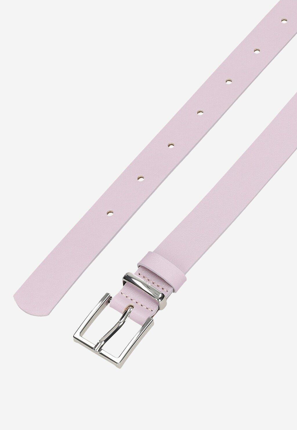 Fioletowy pasek damski ze skóry licowej ze srebrnymi elementami 9961-57 Widok 4