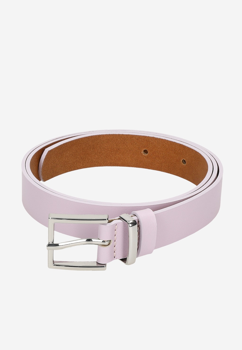 Fioletowy pasek damski ze skóry licowej ze srebrnymi elementami 9961-57 Widok 5