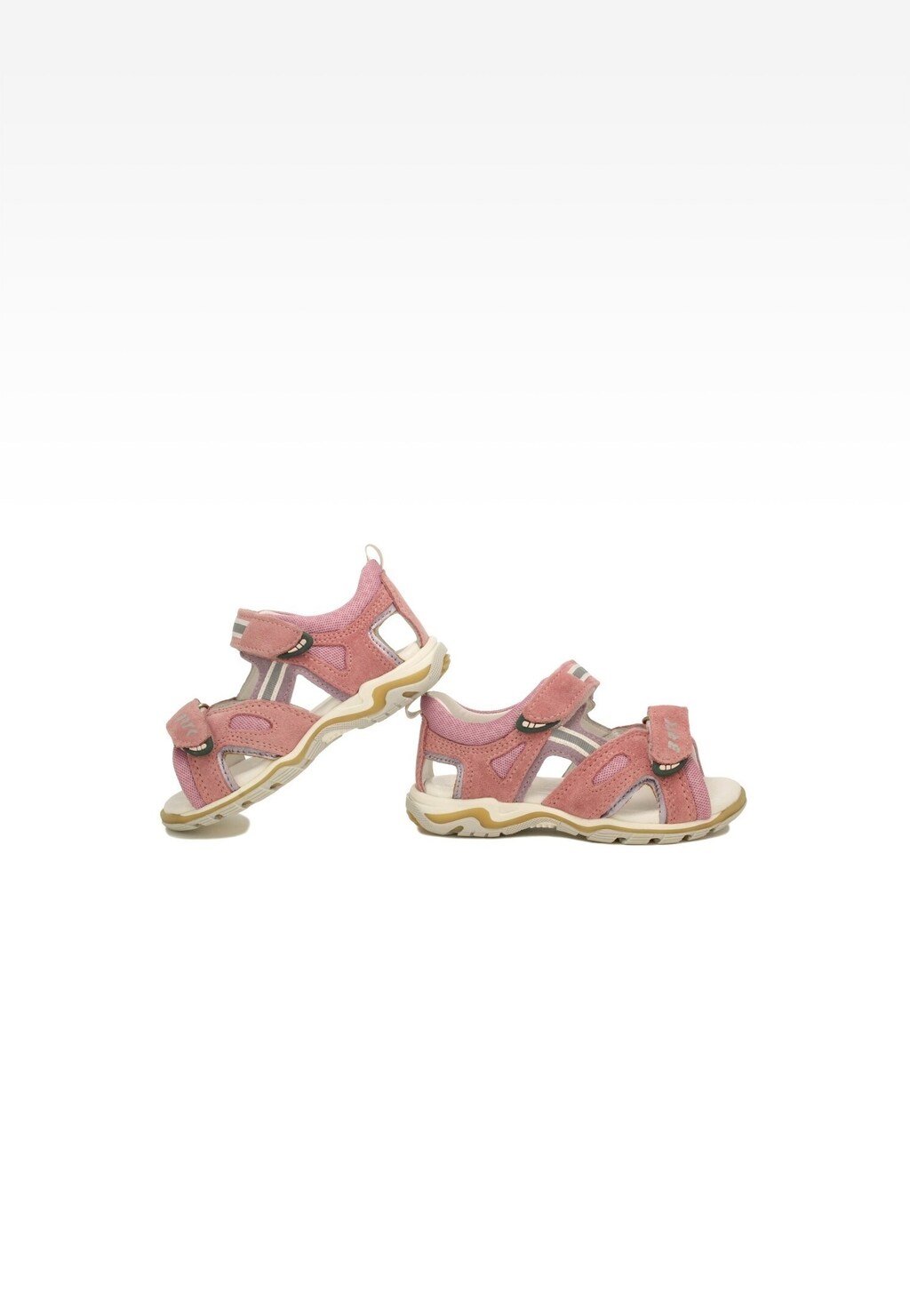Różowo-fioletowe sandały dziecięce Bartek 19176-012 dla dziewczynki, z rzepami i wygodną podeszwą, idealne na letnie spacery.