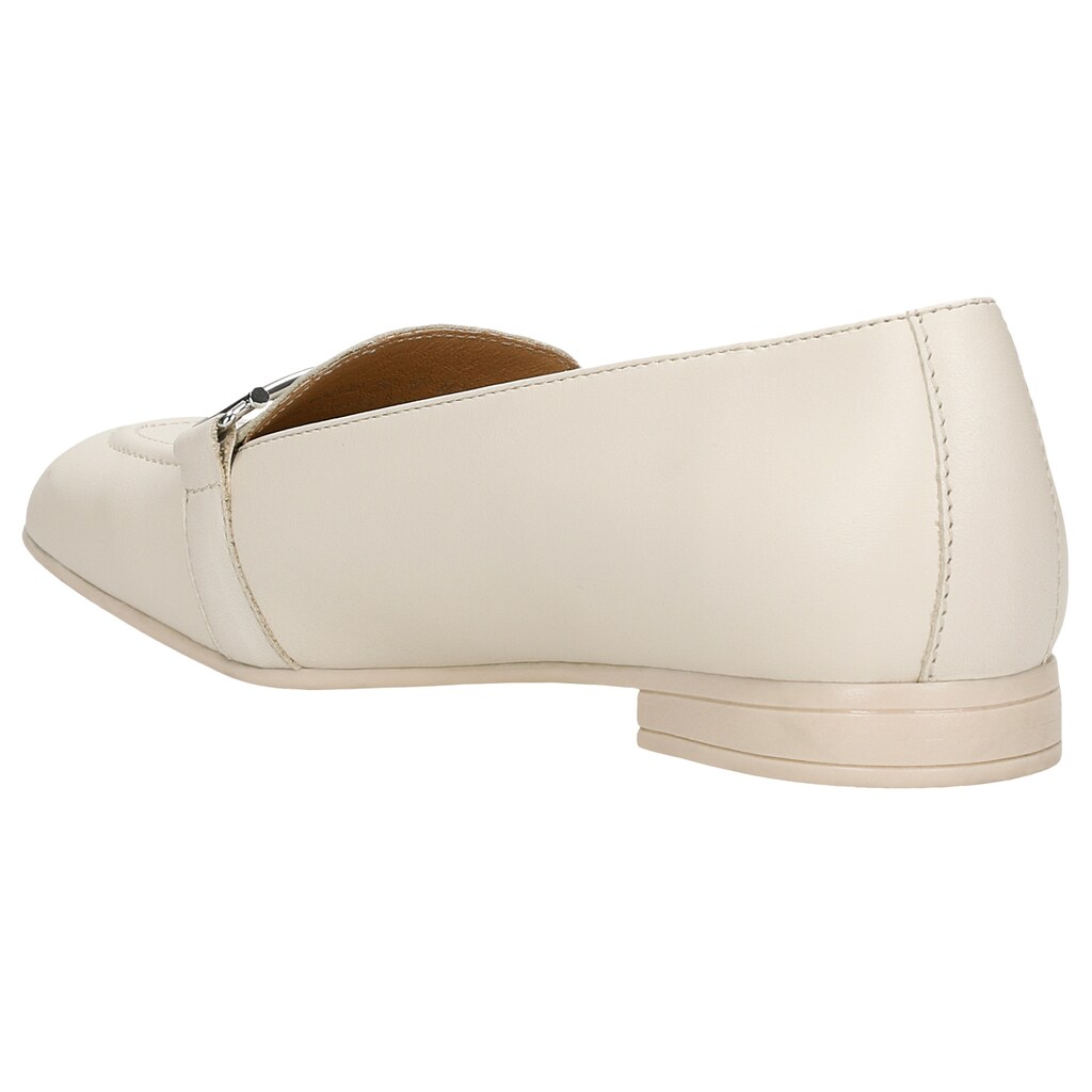 Béžové dámske mokasíny s jemnou ozdobnou sponou 46226-54 Widok 4