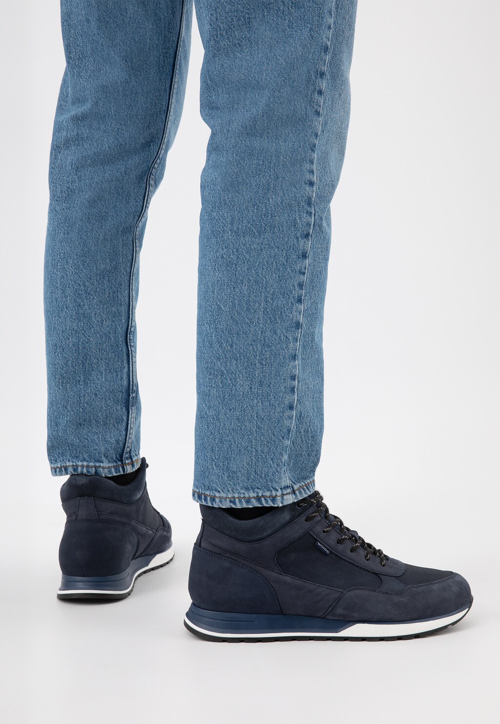 Mavomodré pánske kožené čižmy pre športového nadšenca 24043-76 Widok 7