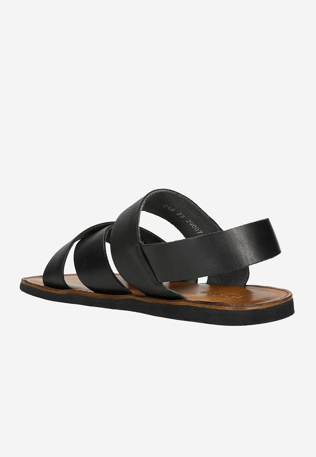 Pohodlné pánské sandály z černé hladké kůže 29007-51 Widok 4