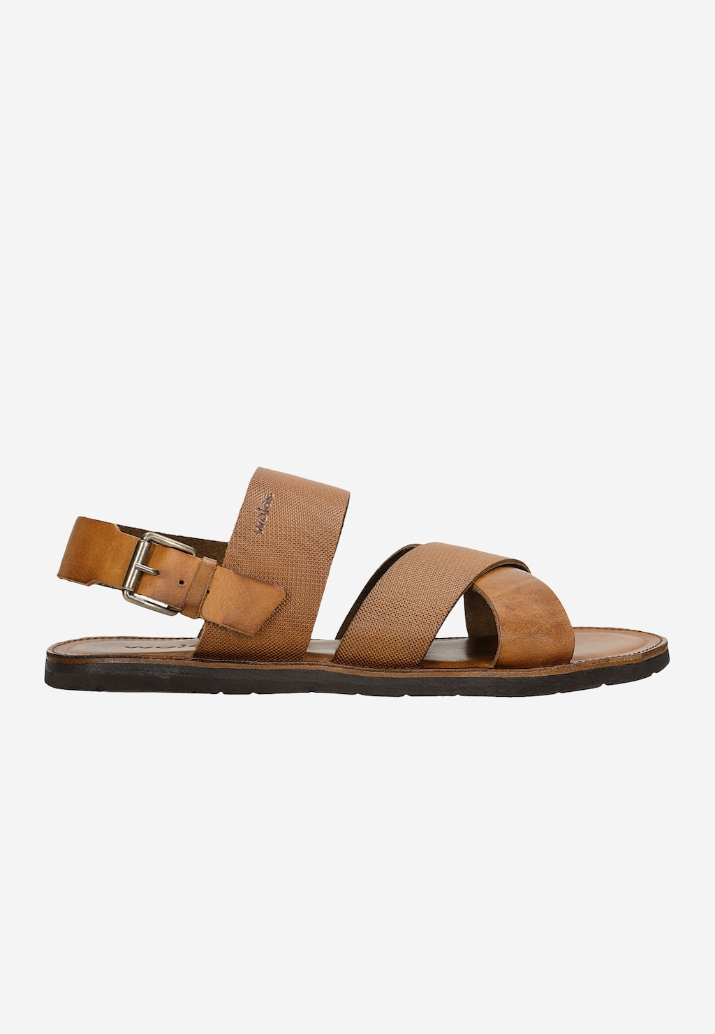 Pohodlné pánske sandále s remienkami z hnedej kože 29007-53 Widok 2