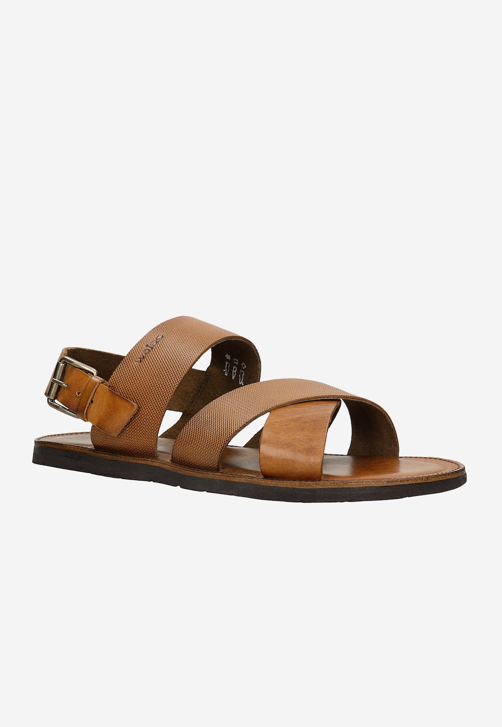 Pohodlné pánske sandále s remienkami z hnedej kože 29007-53 Widok 3