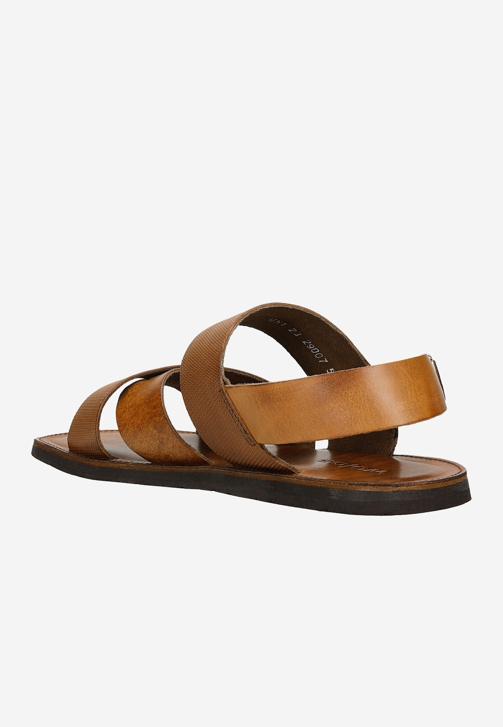 Pohodlné pánske sandále s remienkami z hnedej kože 29007-53 Widok 4