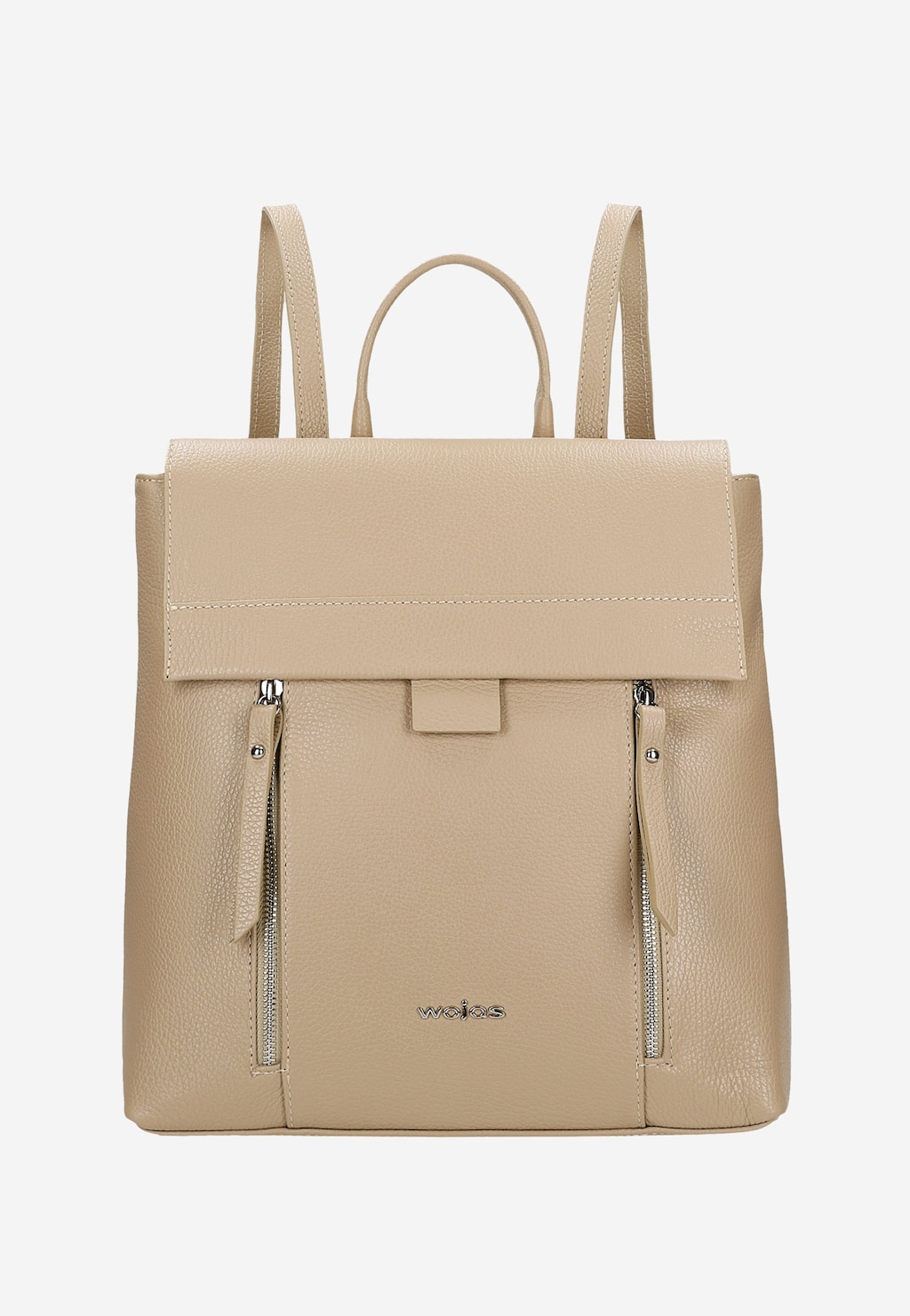Béžový dámsky ruksak so striebornými detailami 80300-54 Widok 1