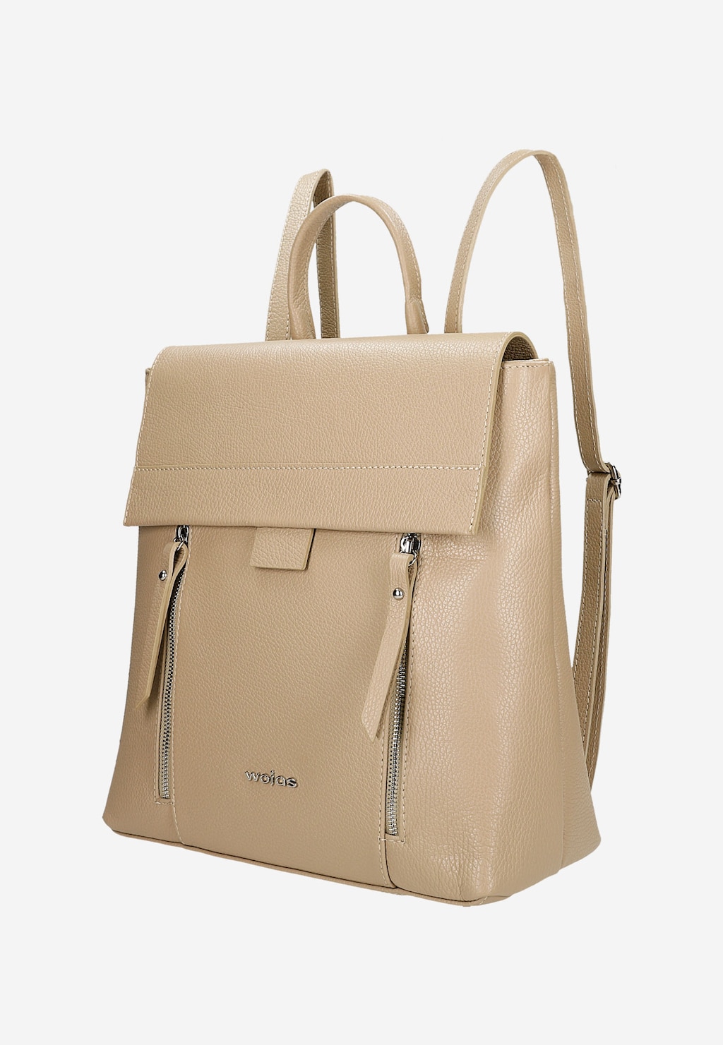 Béžový dámsky ruksak so striebornými detailami 80300-54 Widok 2